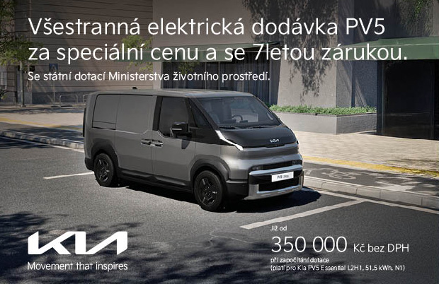 Všestranná elektrická dodávka PV5 se státní dotací Ministerstva životního prostředí.